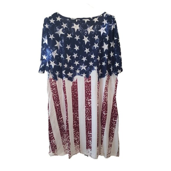Floyu Patriotic Short Sleeve Top - Picture 4 of 5